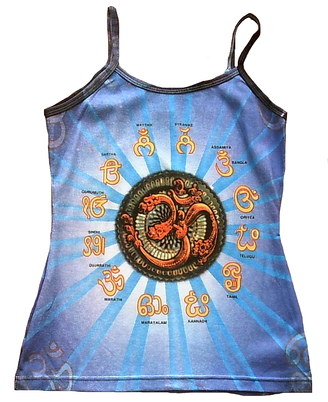 Om Aum Mantra Shiva Hindu Karma Goa Djane Tattoo Art Designer Wow Top Shirt  M/L