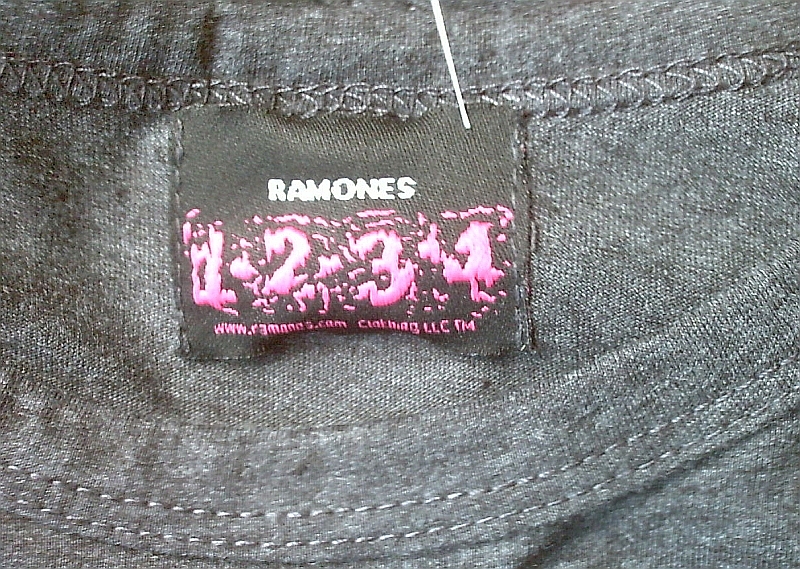 T-Shirt Vintage Ramones USA Bandiera Uomo - Maglietta Grigia Con Logo, Manica Corta, Girocollo, Cotone, Taglia S, Nuova Con Etichette