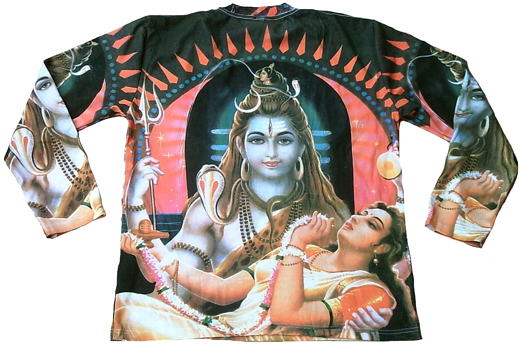 Lord Krishna Karma hindú avatar Bhakti deity tatuaje Goa trance tipo t-shirt L/XL